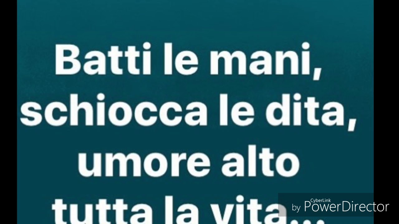 batti le mani schiocca le dita