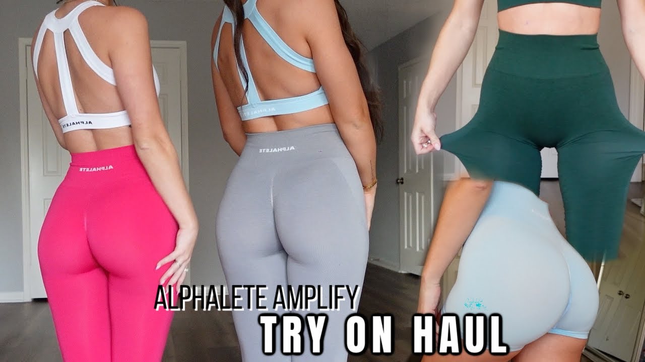 BEST LEGGINGS EVER Alphalete Try On Haul with Sizing Comparisons
