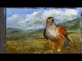 Mastering wildlife techniques acrylic painting of a hawk part 1