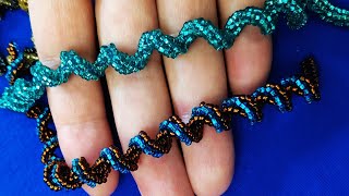 Спиральное плетение ндебеле одним размером бисера. Ndebele spiral weaving in one bead size. Спиральное плетение ндебеле одним размером бисера. Ndebele spiral weaving in one bead size.