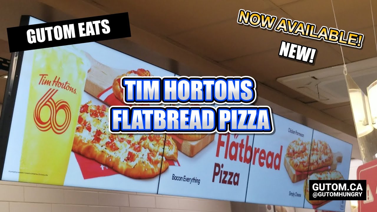 NEW TIM HORTONS FLATBREAD PIZZA! FOOD PIZZA FASTFOOD YouTube
