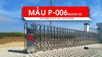 Cổng xếp inox P-006(Motor từ) lắp đặt tại Nhà xưởng- lô C2-21 K70(HCM) |Cổng xếp PCG
