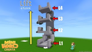Cara membuat Lift (Elevator) di versi Baru - Mini World Creata | Mr Mini
