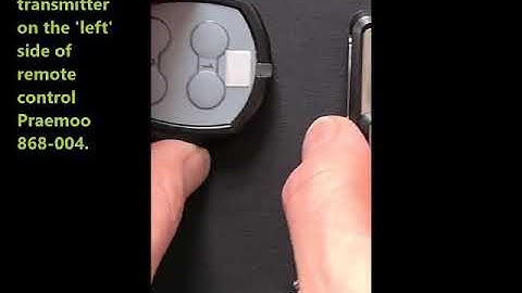 Praemoo 868-004: Programming of remote control