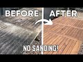 Restore Outdoor Teak Table NO SANDING Cleaning Oiling Restore Outdoor Teak Table NO SANDING Cleaning Oiling