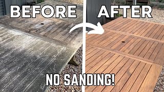 Restore Outdoor Teak Table  NO SANDING | Cleaning & Oiling