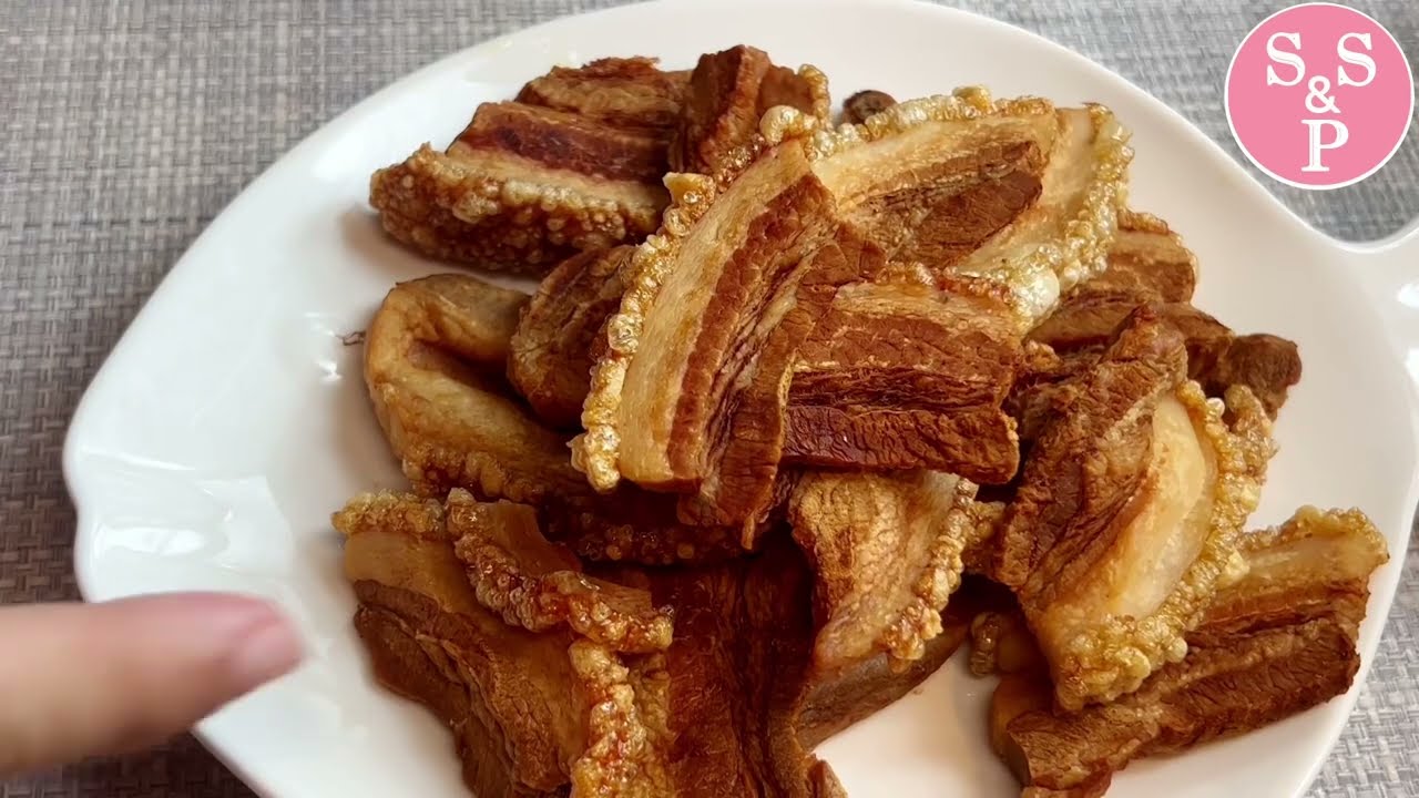 ဝက်ဆီဖတ် How to make Crispy Pork 3 layers