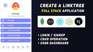 Build FullStack LinkTree with React, NodeJs, MongoDB | MERN Multi user Auth & CRUD Operation