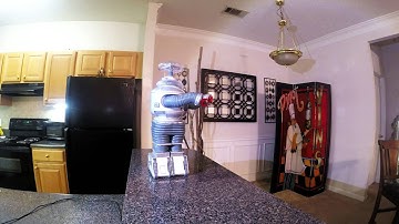 Lost in Space b9 robot, stop motion photography