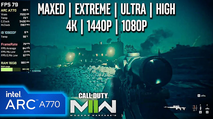 Descubra o poder dos gráficos Intel Arc a770 jogando Call of Duty: Modern Warfare II em 4K, 1440p e 1080p!