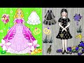 DIY Paper Doll | Rich And Poor Bride Rapunzel And Bride Wednesday Needs To Makeover | Dolls Beauty