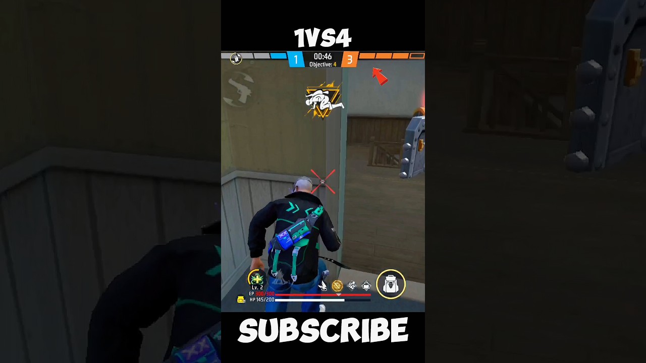 1VS4 😱 AWM Impossible Clutch In Cs Rank 🔥