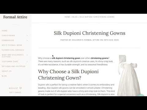 dupioni silk christening gowns