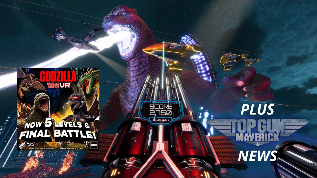 Raw Thrills Releases Godzilla Kaiju Wars VR Ultimate and Top Gun