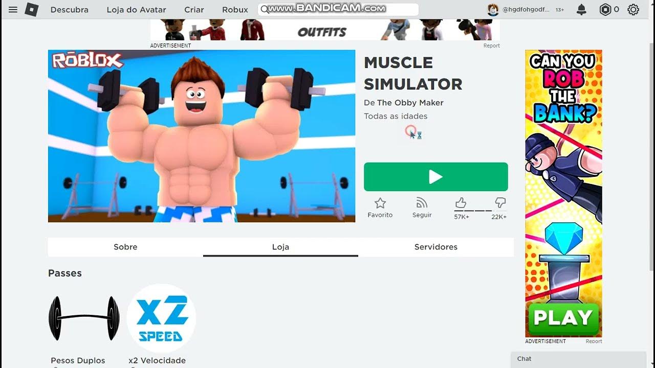 Hack para Muscle Simulator - ROBLOX - YouTube