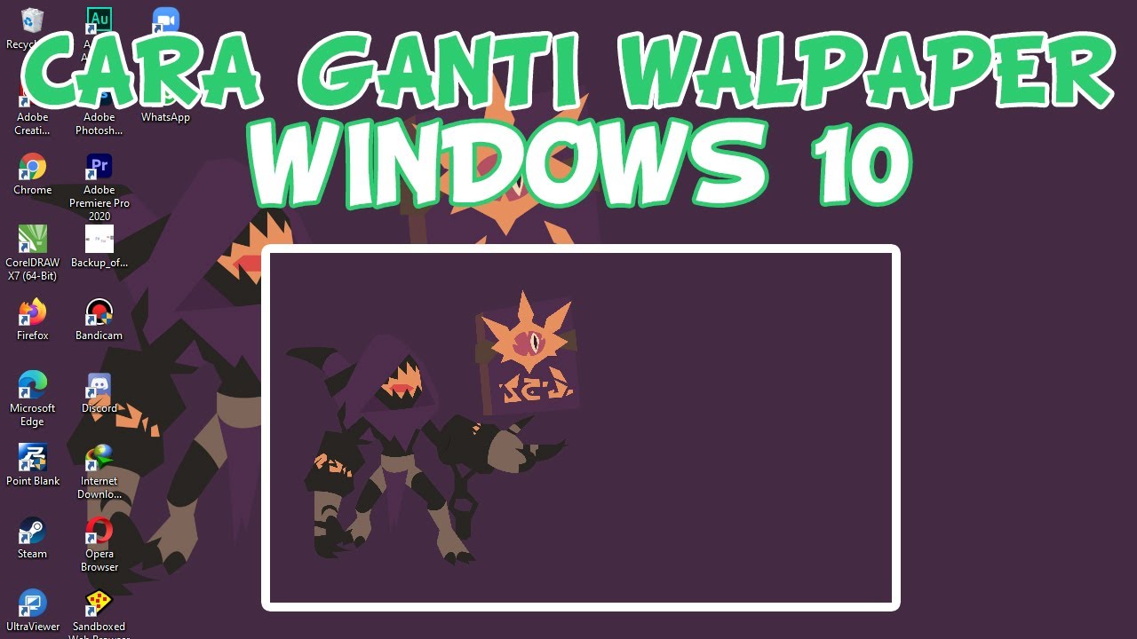 CARA GANTI WALLPAPER LAPTOP WINDOWS 10 TERBARU || 100% WORK 