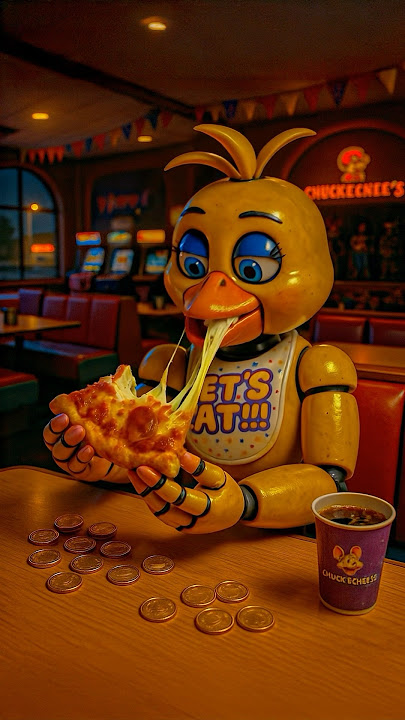 🍕99 Chicas GO TO Chuck E Cheese AT 3:00 AM #fnaf #chuckecheese #brainrot #ai