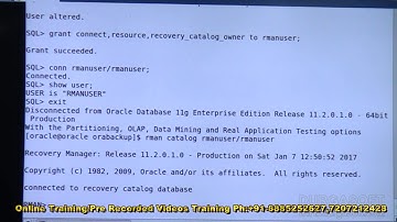 Oracle DBA Tutorial || online training||RMAN Backup & Recovery Part-2 by siva