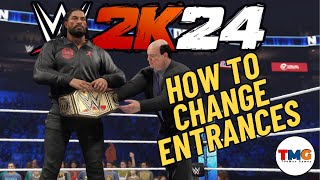 WWE 2K24 : How To Change Entrances Tutorial