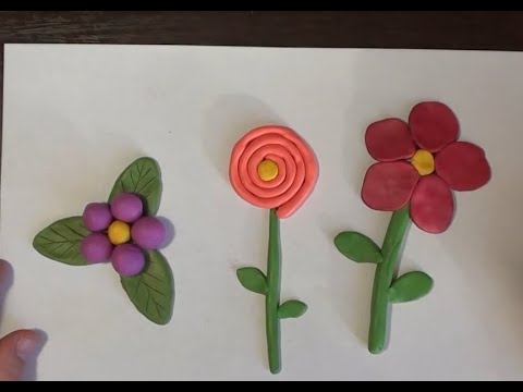 Красивые цветы из пластилина своими руками