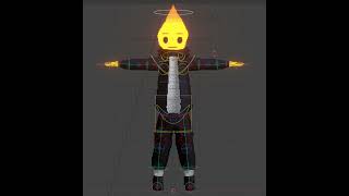 3D Character Model Neck Rig Control Demo
