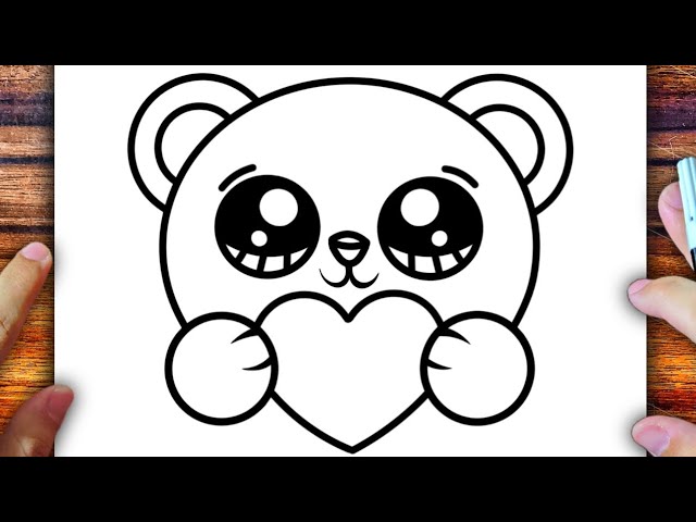 URSO PANDA FOFO Como desenhar panda bear donut cute, Dibujos Desenhos  Kawaii, Desenhos para Desenhar 