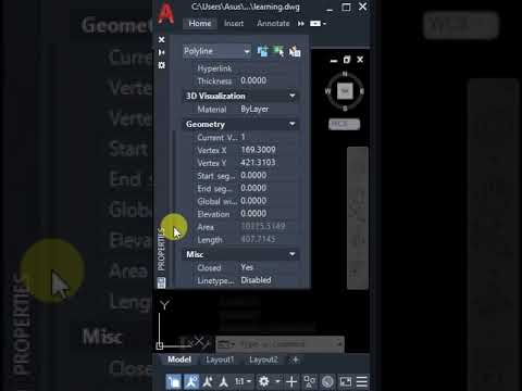 Video: Bagaimana cara mendapatkan panel properti di AutoCAD?