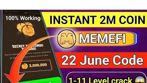 Meme Fi Coin Daily New Secret Combo || Claim 2 Million Coins || 22 June 2024 ||