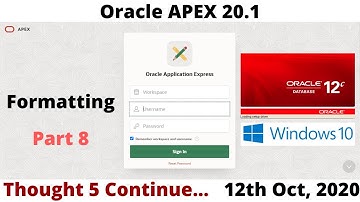 Formatting | Oracle APEX 20.1 part 8 8K