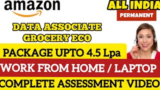 Amazon Data Associate Grocery Eco - Complete Assessment Test - Amazonjobs 