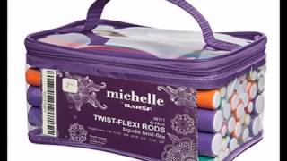 Michelle By Bar5F Twist Flexi Rods 42 Pack 7 Inch With Travel Carry Case