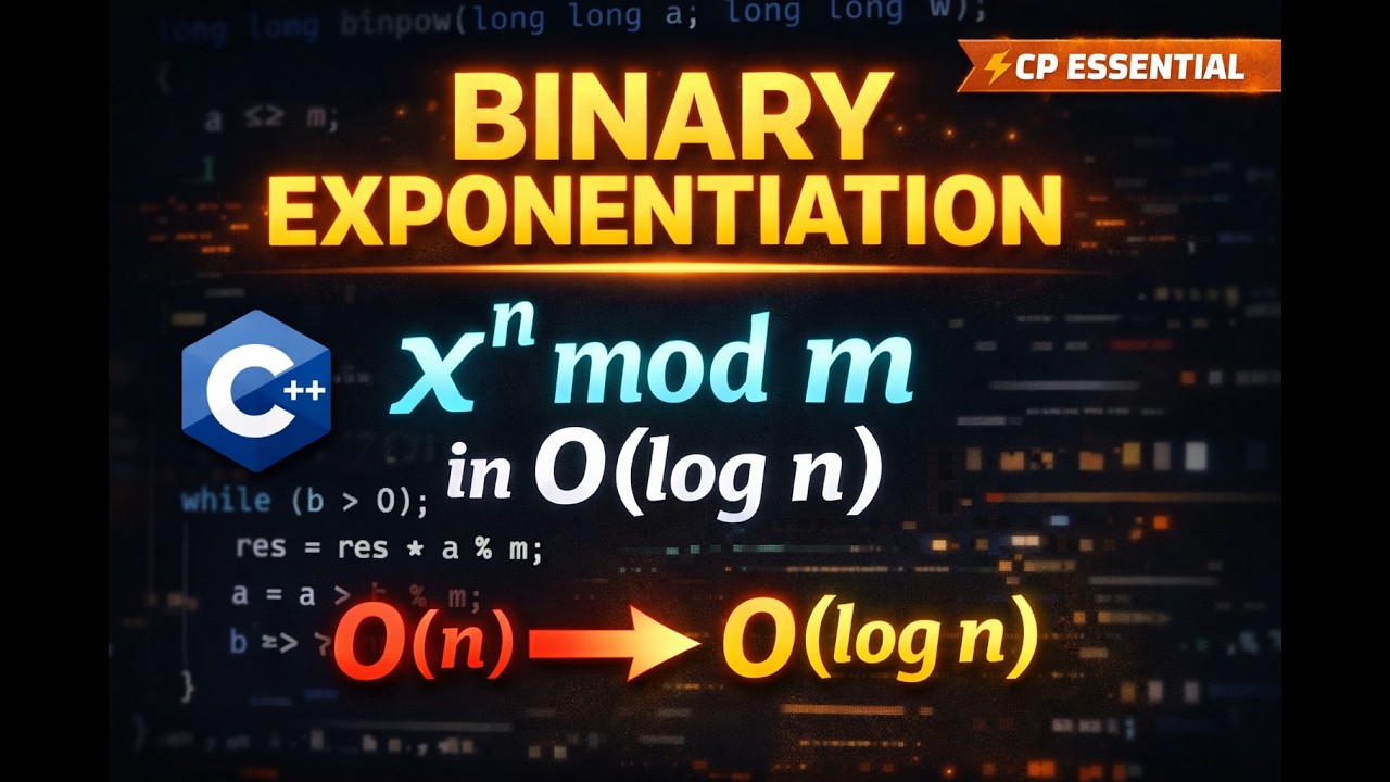 Binary Exponentiation Explained | Fast Power, Modulo & Fibonacci in C++ ...