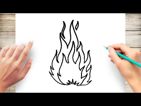 Video: How To Draw Fire On Paper