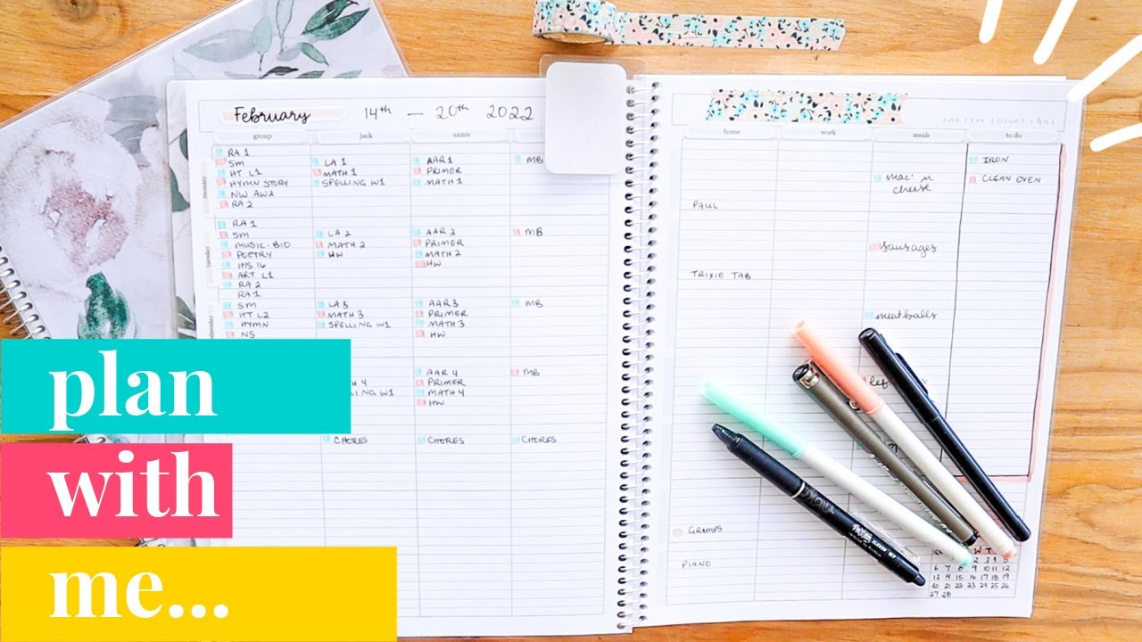 Plan with me anna vance paper co homeschool planner homeschool