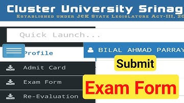 Cluster University Exam Form Tutorial | Matchless Tech