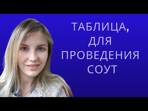 Заполнение Таблицы, для проведения СОУТ