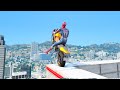 GTA 5 IRON SPIDERMAN Motorcycle Madness - Stunts, Fails, and Euphoric Ragdoll Moments Episode 08