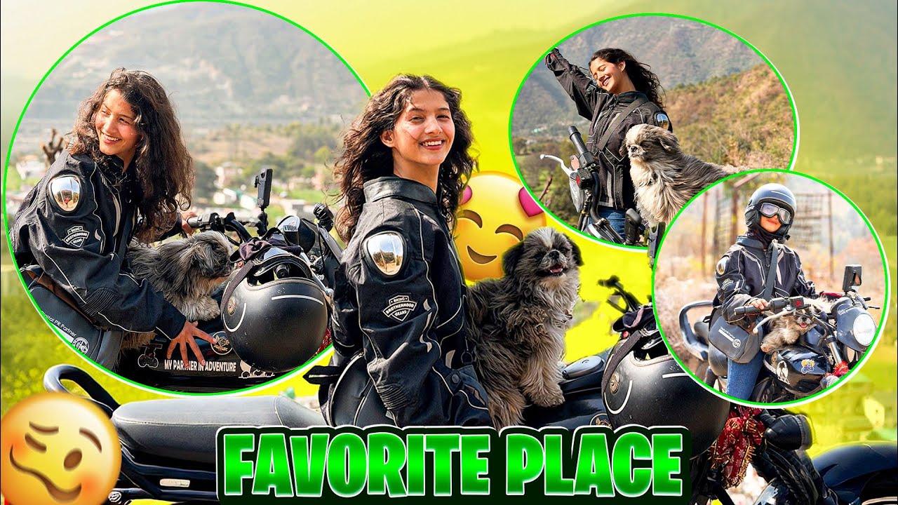 A girl is riding bike 😍