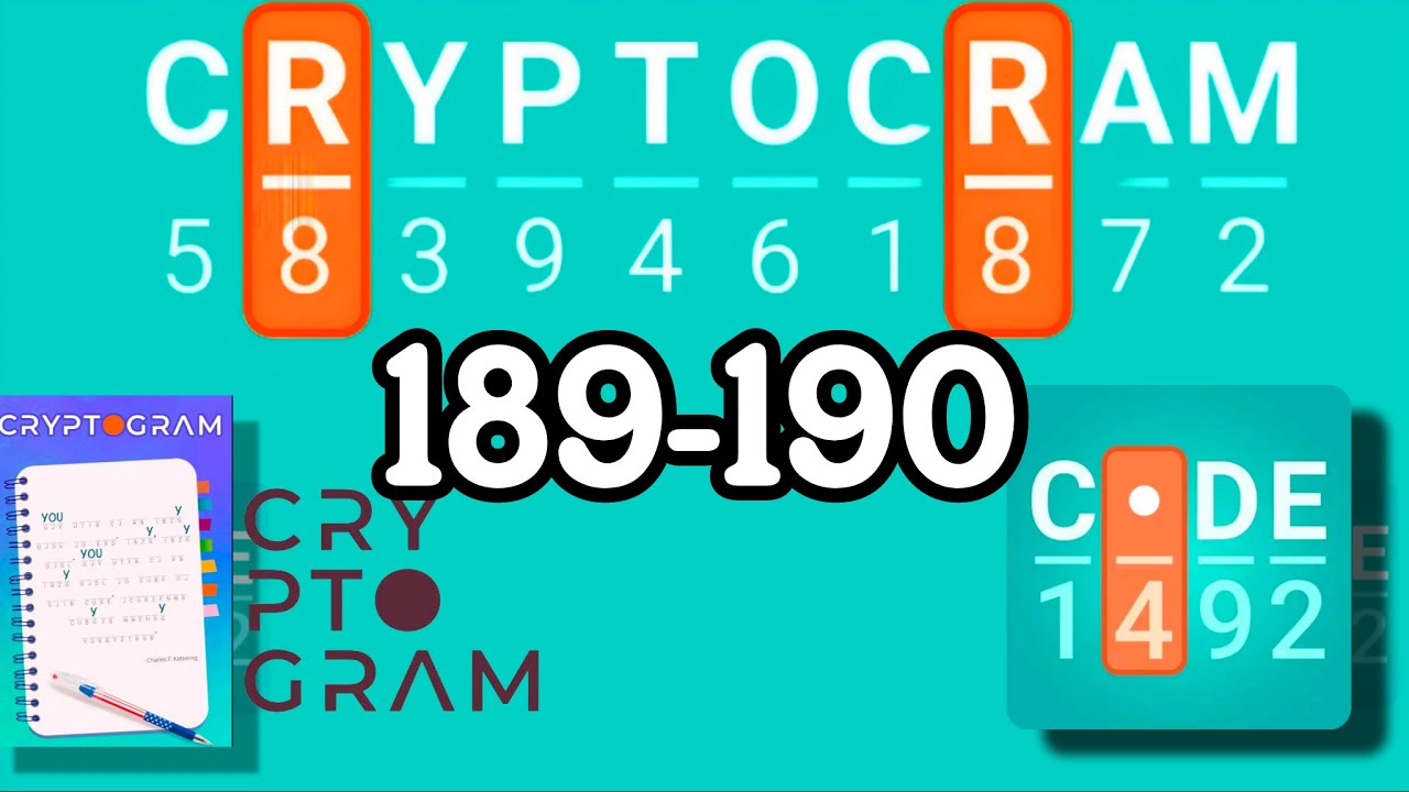 CRYPTOGRAM level 189 190 - YouTube