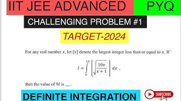 For any real number x, let [x] denote the largest integer less than or equal to x.If I=[(10x/x+1)]dx