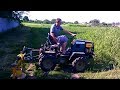 Homemade rotary mower in action 3