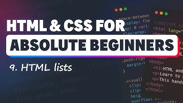 HTML & CSS for Absolute Beginners: HTML Lists (ol and ul)