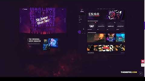 Overworld - eSports and Gaming Theme gamer streamer Easy Create Website