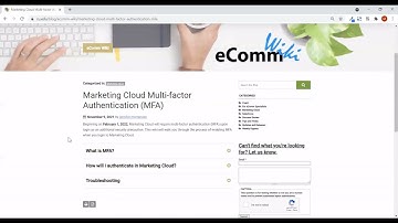 Marketing Cloud | Multi-Factor Authentication (MFA)