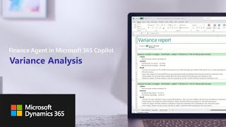 Finance Agent in Microsoft 365 Copilot - Variance Analysis