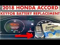 Honda Accord Key Fob Battery Replacement (2018, 2019, 2020, 2021 Models)