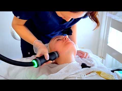 ASMR I got a skin scan and jawline sculpting treatment