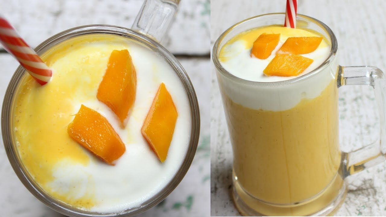 Siddhi making Mango Thickshake, recipe video