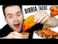 I tried authentic Birria Tacos for the first time EVER! - TikTok Food Mukbang!