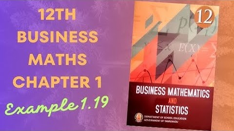 Applications of matrices and determinants 12th Business maths Chapter-1 Example:1.19